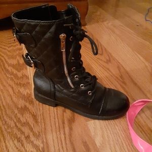Quilted boots for teenagers black boots